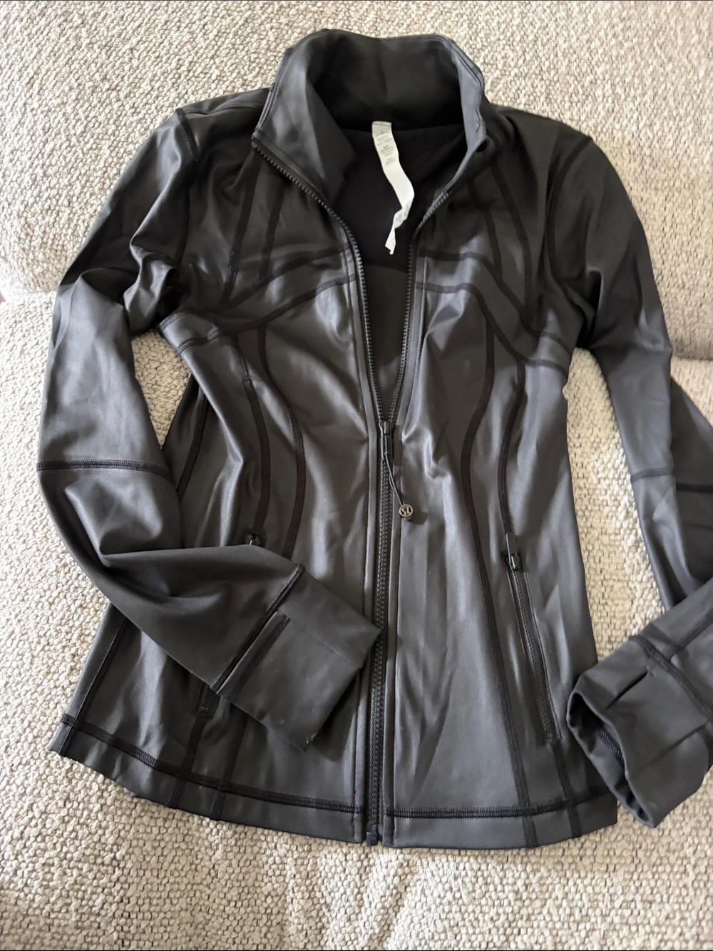 lululemon athletica Black Zip-Up Bomber Jacket